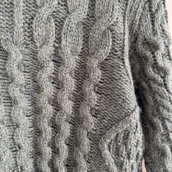 Polo Ralph Lauren Cable Knit Cowl Neck Green Sweater Wool/Alpaca Fits Medium - Picture 7 of 14